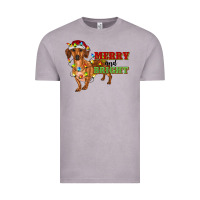 Vintage Zinc merry and bright dachshund Vintage Tee - RanaPortraitStore