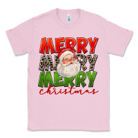 Bubblegum Pink Merry Christmas Santa Classic Tee - FaDigitalArtStudio