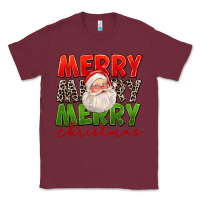 Burgundy Merry Christmas Santa Classic Tee - FaDigitalArtStudio