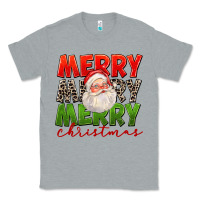 Heather Grey Merry Christmas Santa Classic Tee - FaDigitalArtStudio