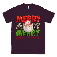 Plum Merry Christmas Santa Classic Tee - FaDigitalArtStudio