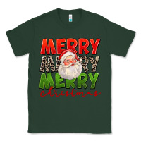 Sports Green Merry Christmas Santa Classic Tee - FaDigitalArtStudio