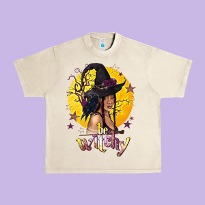 Be Witchy Black Witch Urban Heavy Tee Designed By Texasbilliewilder