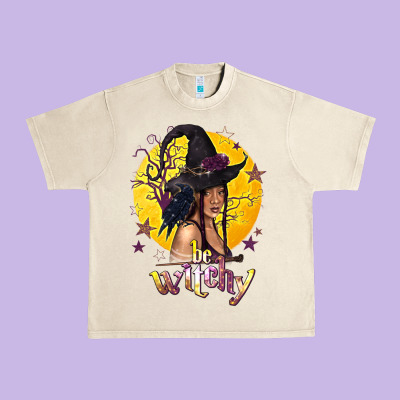 Be Witchy Black Witch Urban Heavy Tee Designed By Texasbilliewilder