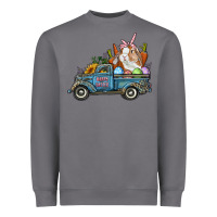 Storm Happy Easter Truck with Bunny Eggs And Carrot Heavyweight Sweatshirt - RanaPortraitStore