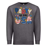 Charcoal Heather party in the usa Premium Sweatshirt - MaliasSmallBusiness