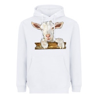 White baby cashmere goat Heavyweight Hoodie - LillyAllenDesigns