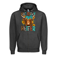 Charcoal Heather not today heifer long haired cow Zipper Hoodie - Jasminsmagicworld