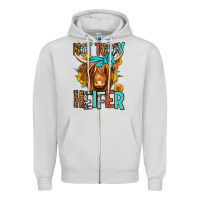 Dove Grey not today heifer long haired cow Zipper Hoodie - Jasminsmagicworld