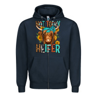 Navy not today heifer long haired cow Zipper Hoodie - Jasminsmagicworld