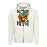 Oatmeal Heather not today heifer long haired cow Zipper Hoodie - Jasminsmagicworld