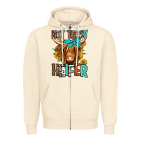 Sandshell not today heifer long haired cow Zipper Hoodie - Jasminsmagicworld