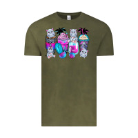 Vintage Olive hippopotamus coffee cups Vintage Tee - Zillion Design Studio