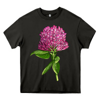 Asphalt Red Clover Illustrations Heavy Core Tee - LillyAllenDesigns