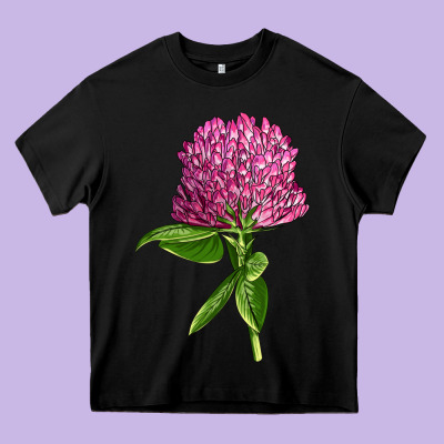 Red Clover Illustrations Heavy Core Tee Designed By Lillyallendesigns