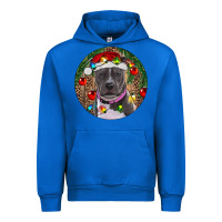 Cobalt Christmas Pitbull Urban Hoodie - RanaPortraitStore