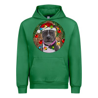 Emerald Christmas Pitbull Urban Hoodie - RanaPortraitStore