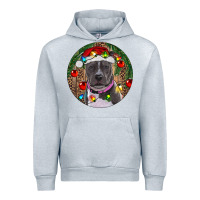 Heather Grey Christmas Pitbull Urban Hoodie - RanaPortraitStore