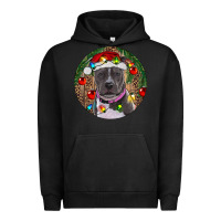 Pigment Black Christmas Pitbull Urban Hoodie - RanaPortraitStore