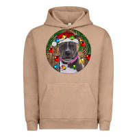 Pigment Burro Christmas Pitbull Urban Hoodie - RanaPortraitStore