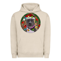 Pigment French Oak Christmas Pitbull Urban Hoodie - RanaPortraitStore
