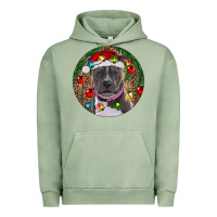 Pigment Oil Green Christmas Pitbull Urban Hoodie - RanaPortraitStore