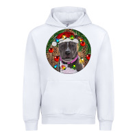 White Christmas Pitbull Urban Hoodie - RanaPortraitStore