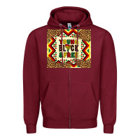 Burgundy young black and free Zipper Hoodie - Artiststas
