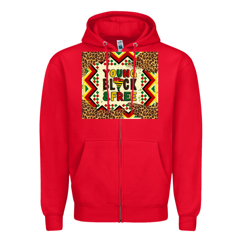 Young Black And Free Zipper Hoodie by Artiststas | Teevron