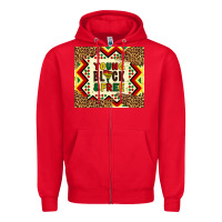 Red young black and free Zipper Hoodie - Artiststas