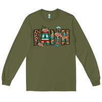Army Green faith Long Sleeve Tee - RacoonDesign