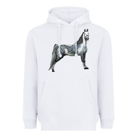 White Tennessee Walking Horse Heavyweight Hoodie - LillyAllenDesigns
