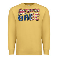 Antique Gold American babe Premium Sweatshirt - MaliasSmallBusiness