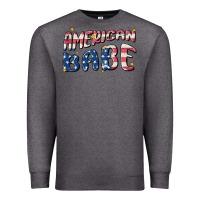 Charcoal Heather American babe Premium Sweatshirt - MaliasSmallBusiness