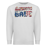 Dove Grey American babe Premium Sweatshirt - MaliasSmallBusiness