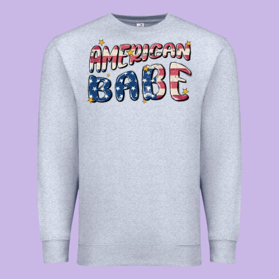 American Babe Premium Sweatshirt Designed By Maliassmallbusiness