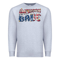 Heather Grey American babe Premium Sweatshirt - MaliasSmallBusiness