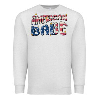 Oatmeal Heather American babe Premium Sweatshirt - MaliasSmallBusiness