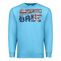 Ocean Blue American babe Premium Sweatshirt - MaliasSmallBusiness