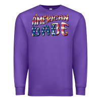 Purple American babe Premium Sweatshirt - MaliasSmallBusiness