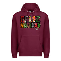 Burgundy feliz navidad Premium Hoodie - MaliasSmallBusiness