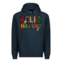 Navy feliz navidad Premium Hoodie - MaliasSmallBusiness