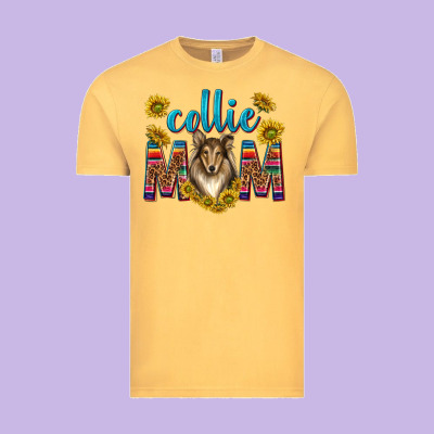 Western Collie Mom Vintage Tee Designed By Texasbilliewilder