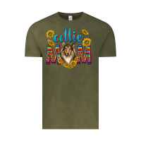 Vintage Olive western collie mom Vintage Tee - texasbilliewilder