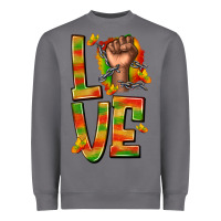 Storm love juneteenth with fist Heavyweight Sweatshirt - texasbilliewilder