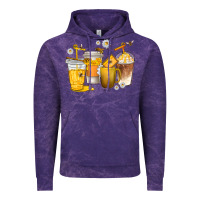 Cloud Purple coffee cups bumble bee Vintage Hoodie - texasbilliewilder