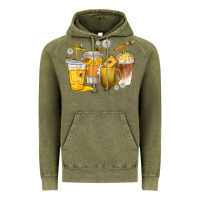 Vintage Olive coffee cups bumble bee Vintage Hoodie - texasbilliewilder