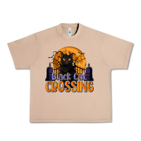 Burro Black Cat Crossing Urban Heavy Tee - texasbilliewilder