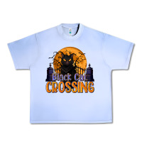 Grape Ice Black Cat Crossing Urban Heavy Tee - texasbilliewilder