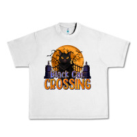 Lunar Rock Black Cat Crossing Urban Heavy Tee - texasbilliewilder